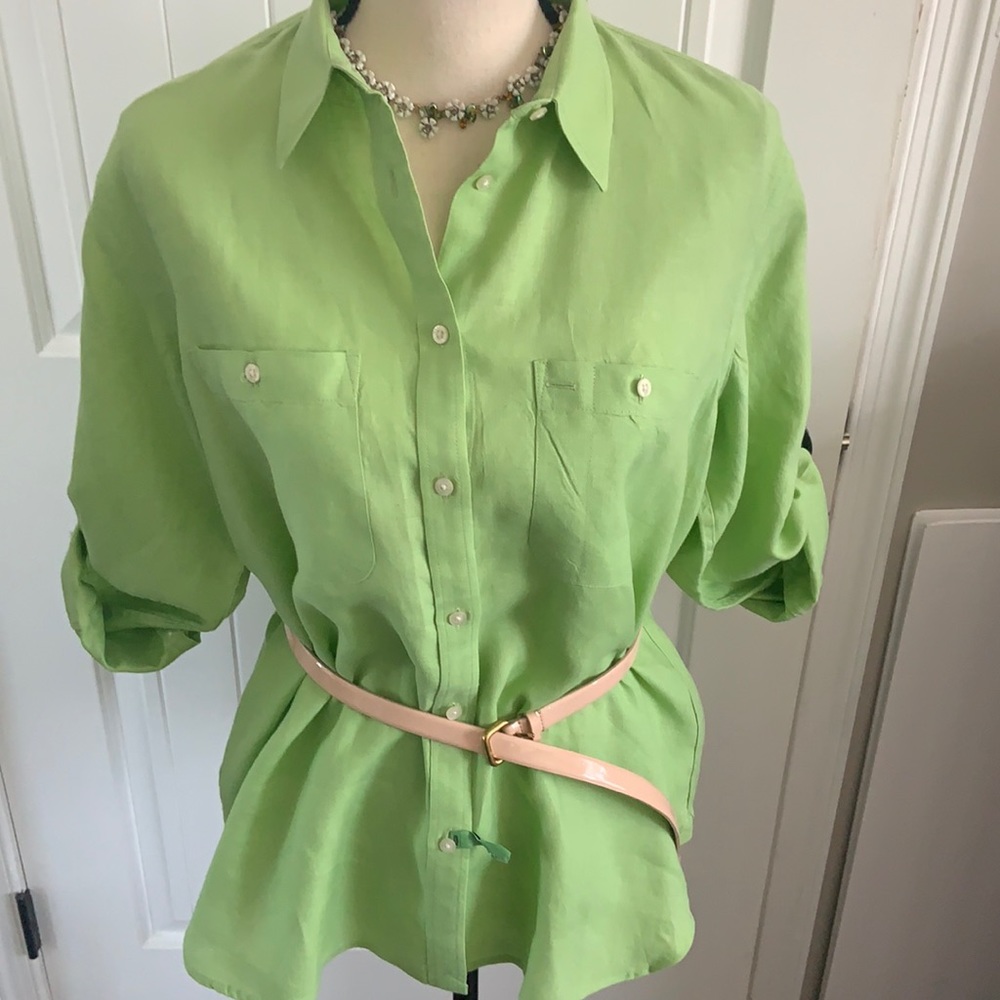 Lauren by Ralph Lauren linen blouse- Size L